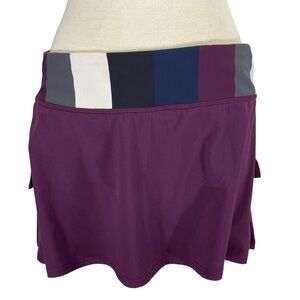 Lululemon Skirt Pace Setter Plum Pow Stripe Skort Tennis Skirt Golf Athletic